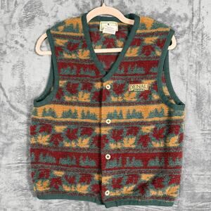 Denali‎ Attraction Sweater Vest Multicolor Size S 100% Acrylic Vintage Style